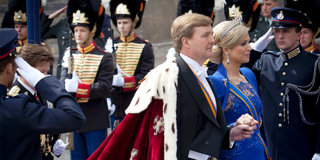 Koning Willem-Alexander bij zijn beëdiging als koning.