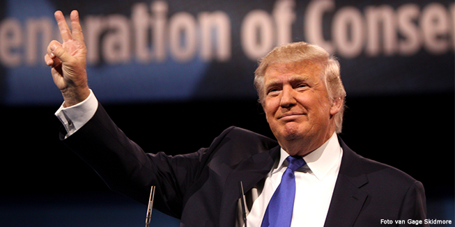Donald Trump als spreker op de Conservative Political Action Conference 2013 in National Harbor, Maryland.