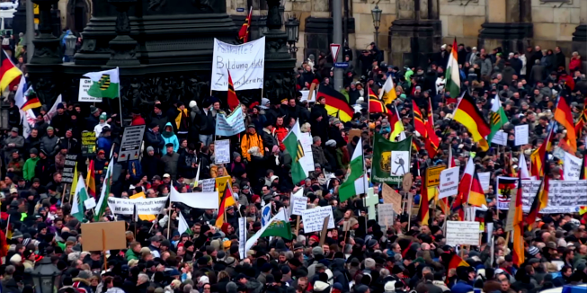 Pegida-demonstratie in Dresden
