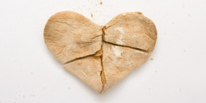 Valentijnsdag hart gebroken